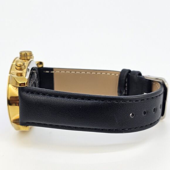 DIESEL Women Watch 40MM Black Dial New Black Leather Bands Up to 7.5" NewBattery - Picture 7 of 14